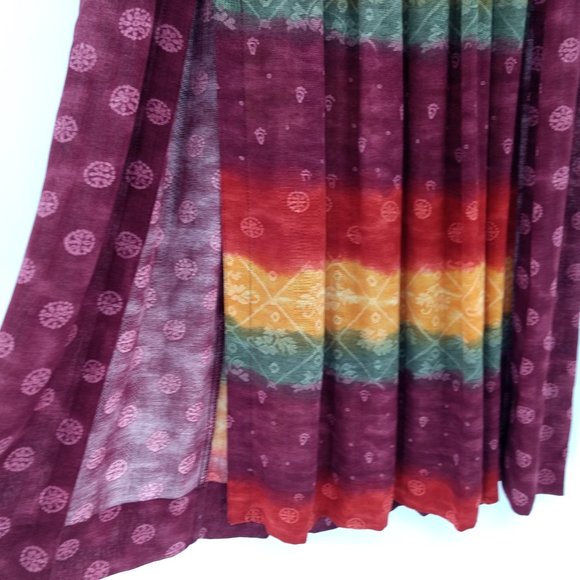 PLATINUM‎ by Dorothy Schoelen Petite Skirt Multicolor Boho Side Slits Drawstring - Picture 5 of 15